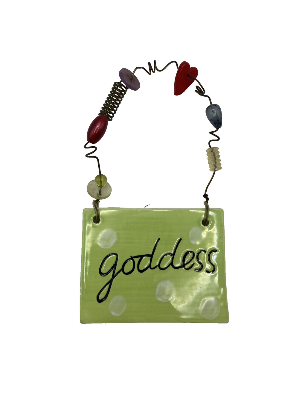 Sandra Magsamen Silvestri Goddess Wall Plaque Beaded Hanging Decor